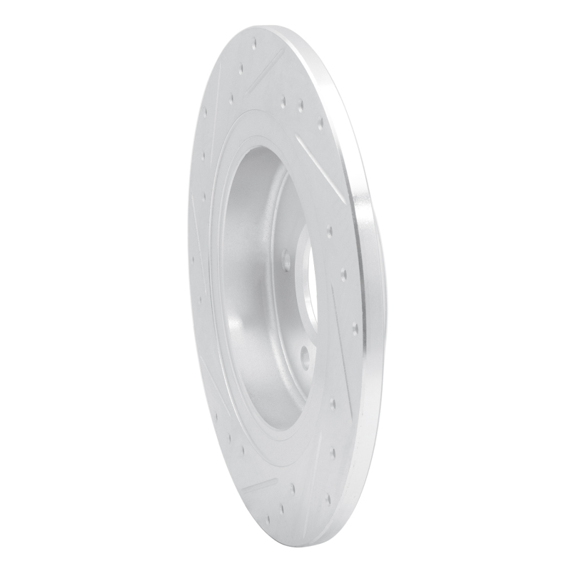 Buick Envision Brake Rotor (1) - Rear Right - R1 Concepts - Drilled & Slotted - Silver - `16-`18